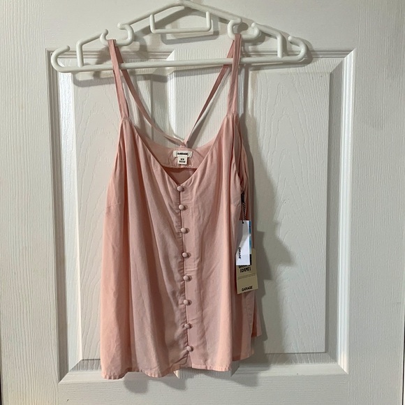 Garage Buttoned Front Cami in “Vintage Pink”